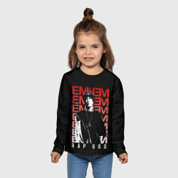 Детский лонгслив 3D Рэп бог - фото 2