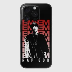Чехол для iPhone 15 Pro силиконовый с защитой камеры Рэп бог