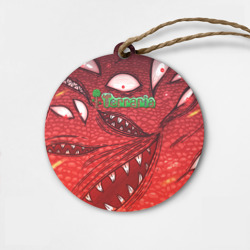 Деревянная игрушка круг Terraria Wall of Flesh