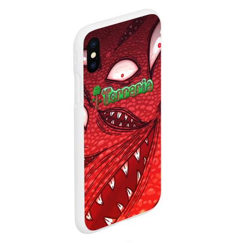 Чехол для iPhone XS Max матовый Terraria Wall of Flesh, цвет белый - фото 3