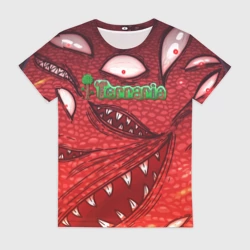Женская футболка 3D Terraria Wall of Flesh