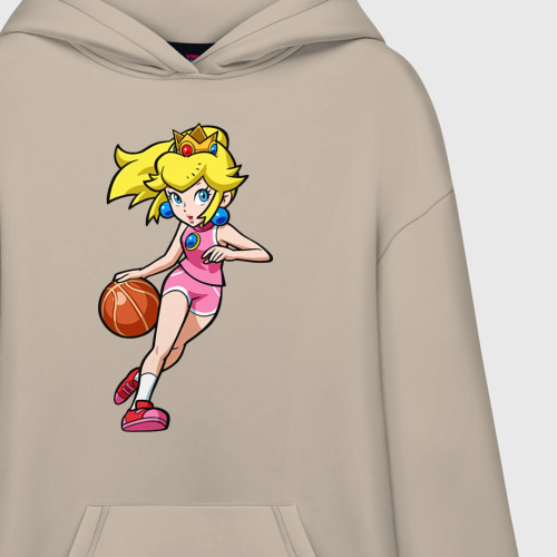 Худи SuperOversize хлопок Peach Basketball, цвет миндальный - фото 3