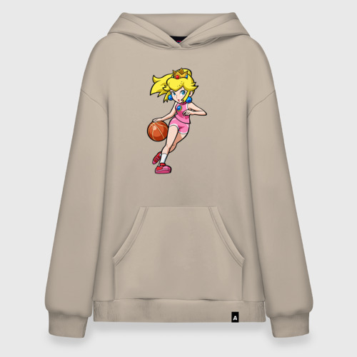 Худи SuperOversize хлопок Peach Basketball, цвет миндальный