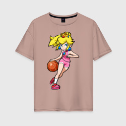 Женская футболка хлопок Oversize Peach Basketball