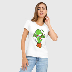Женская футболка хлопок Slim Yoshi - фото 2