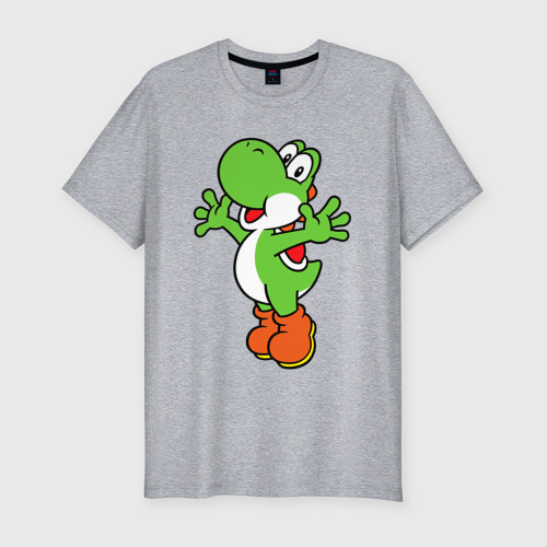 Мужская футболка хлопок Slim Yoshi, цвет меланж