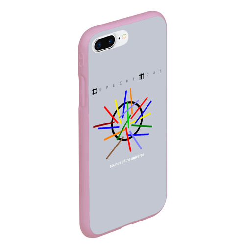 Чехол для iPhone 7Plus/8 Plus матовый Sounds of the Universe - Depeche Mode, цвет розовый - фото 3