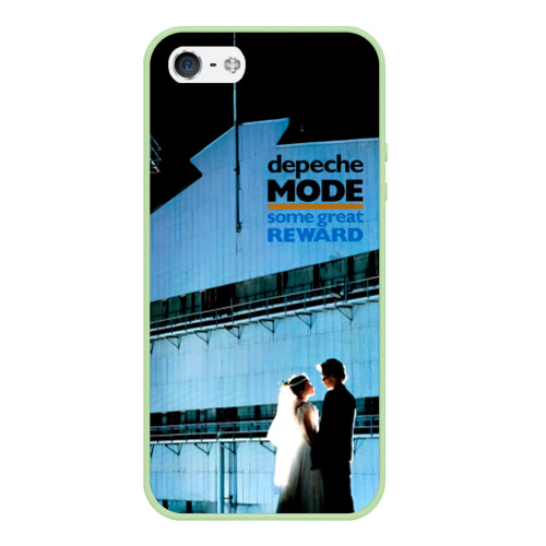 Чехол для iPhone 5/5S матовый Some Great Reward - Depeche Mode, цвет салатовый