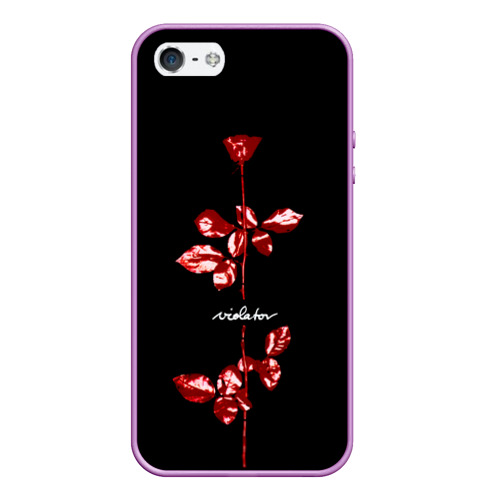 Чехол для iPhone 5/5S матовый Violator - Depeche Mode, цвет сиреневый