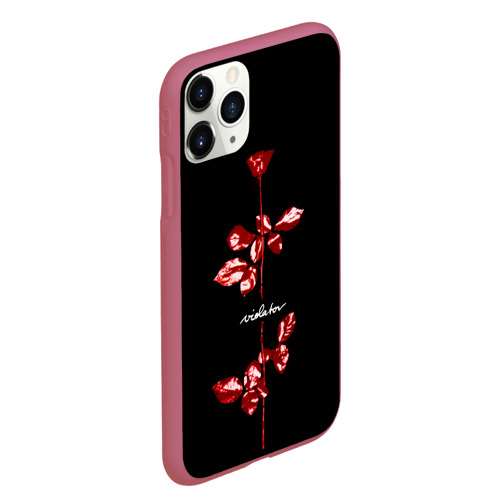 Чехол для iPhone 11 Pro Max матовый Violator - Depeche Mode, цвет малиновый - фото 3