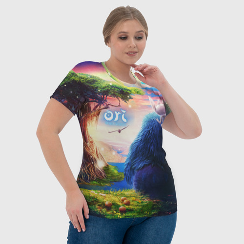 Женская футболка 3D Ори и Блуждающие огоньки Ori, цвет 3D печать - фото 6