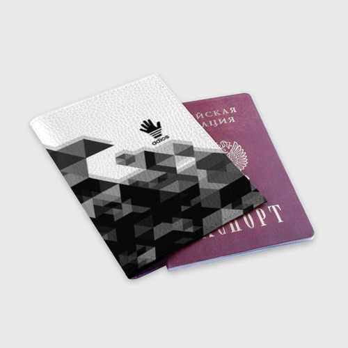 Обложка для паспорта матовая кожа Adios адиос, цвет фиолетовый - фото 3