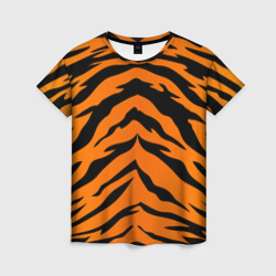 Женская футболка 3D Шкура тигра