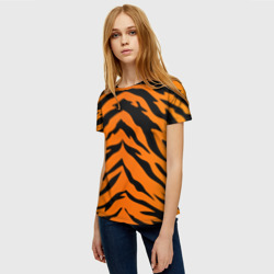 Женская футболка 3D Шкура тигра - фото 2