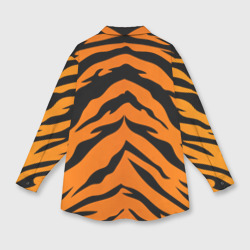 Рубашка с принтом Шкура тигра для любого человека, вид сзади №1. Цвет основы: белый