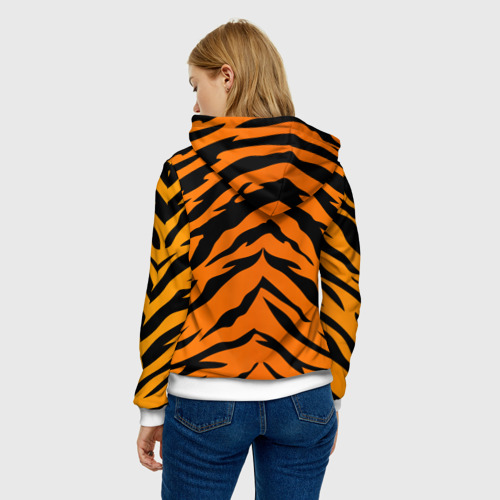 Женская толстовка 3D Шкура тигра, цвет 3D печать - фото 4