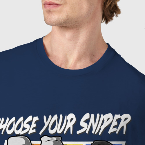 Мужская футболка хлопок с принтом Снайпер Мужская, фото #4