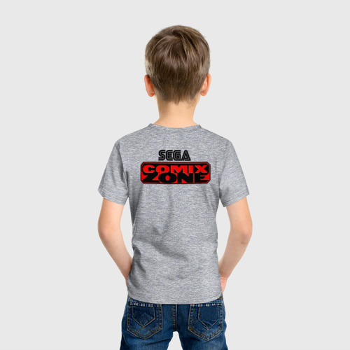Детская футболка хлопок с принтом Comix Zone, вид сзади #2