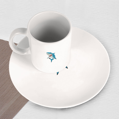 Набор: тарелка + кружка Акула-молот - фото 3