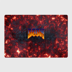 Магнитный плакат 3Х2 Лого Doom на углях
