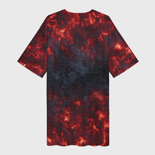 Платье-футболка 3D Лого Doom на углях, цвет 3D печать - фото 2