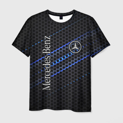 Мужская футболка 3D Mercedes logo neon
