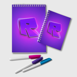 Блокнот Roblox neon logo Роблокс