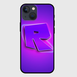 Чехол для iPhone 13 mini Roblox neon logo Роблокс