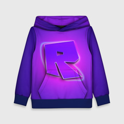 Детская толстовка 3D Roblox neon logo Роблокс