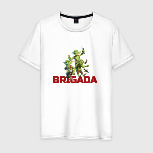 Мужская футболка хлопок Brigada, цвет белый