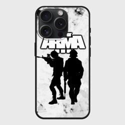 Чехол силиконовый для Apple iPhone 15 Pro матовый Arma Арма,Tactical Simulator