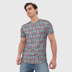 Мужская футболка 3D Символы хиппи - фото 2