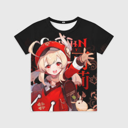 Детская футболка 3D Кли, Genshin Impact