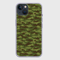 Чехол для iPhone 14 Рыбак камуфляж из рыб