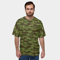Мужская футболка oversize 3D Рыбак камуфляж из рыб - фото 2