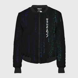 Женский бомбер 3D Символы в градиенте