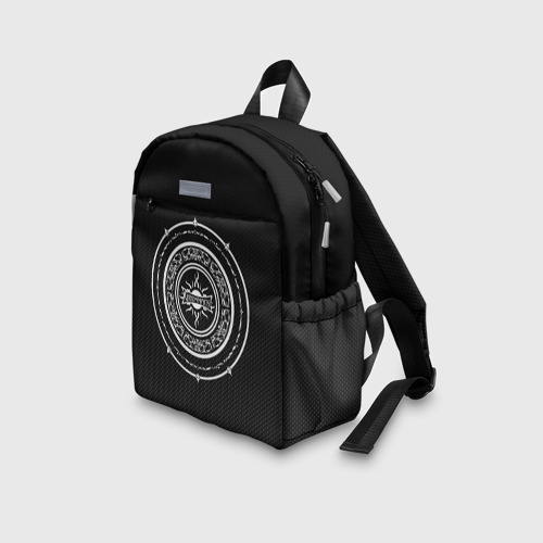 Детский рюкзак 3D с принтом GODSMACK | ГОДСМАК | ЛОГО (Z), вид сбоку #3
