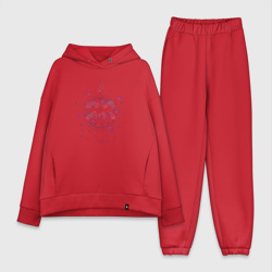 Женский костюм хлопок Oversize Aquarius Водолей из цветов