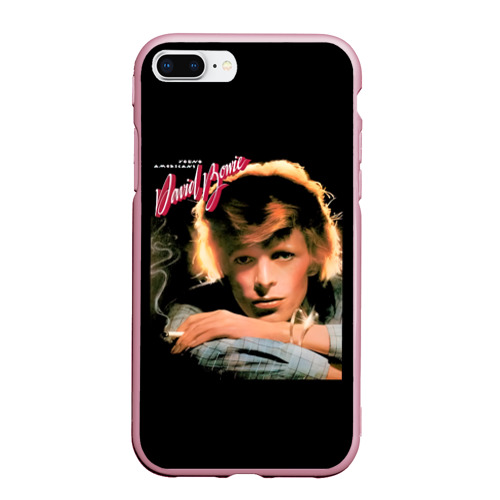 Чехол для iPhone 7Plus/8 Plus матовый Young Americans - David Bowie, цвет розовый