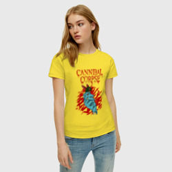 Женская футболка хлопок Cannibal Corpse dung fly - фото 2