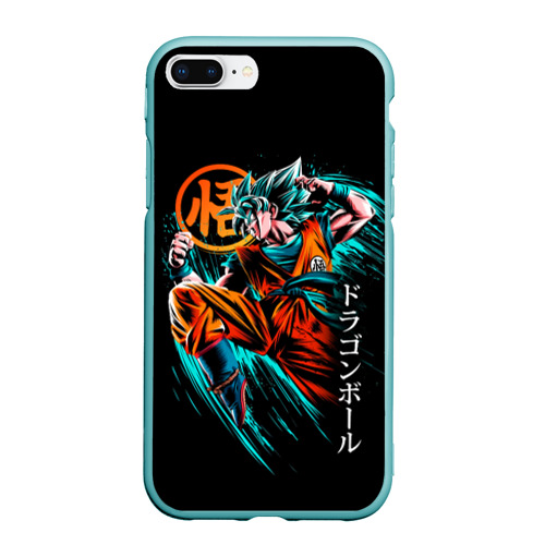 Чехол для iPhone 7Plus/8 Plus матовый Сон Гоку, Dragon Ball, цвет мятный