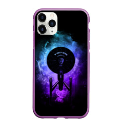 Чехол для iPhone 11 Pro Max матовый Star Trek, USS Enterprise