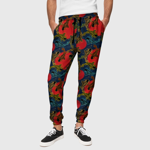 Мужские брюки 3D Карпы, цвет 3D печать - фото 4