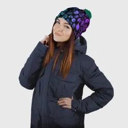 Шапка 3D c помпоном 7 смертных грехов неон эмблемы - фото 2