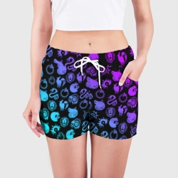 Женские шорты 3D 7 смертных грехов неон эмблемы - фото 2