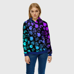 Женская толстовка 3D 7 смертных грехов неон эмблемы - фото 2