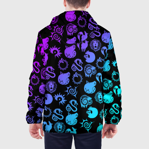 Мужская куртка 3D 7 смертных грехов неон эмблемы, цвет 3D печать - фото 5