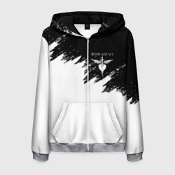 Мужская толстовка 3D на молнии Bon Jovi paints Бон Джови КР