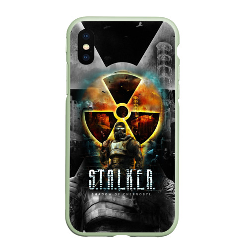 Чехол для iPhone XS Max матовый Stalker Shadow of Chernobyl Сталкер Тени Чернобыля, цвет салатовый