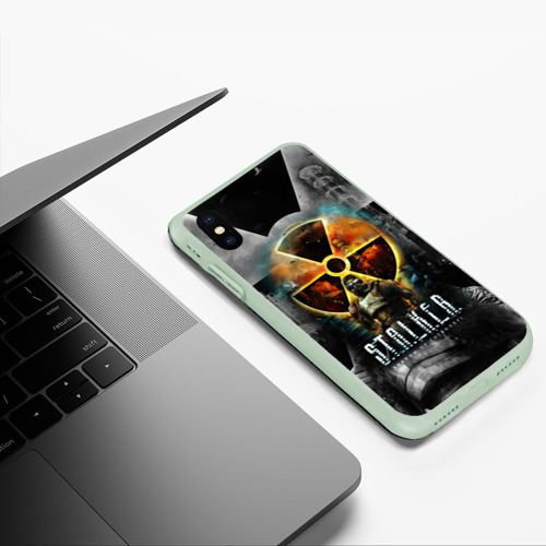 Чехол для iPhone XS Max матовый Stalker Shadow of Chernobyl Сталкер Тени Чернобыля, цвет салатовый - фото 5